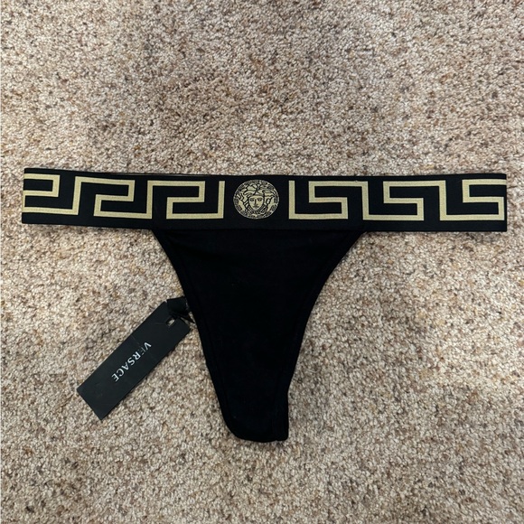 GRECA BORDER THONG BLACK SIZE 3 - Picture 1 of 4